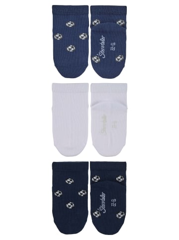 Sterntaler Sneaker-Socken 3er-Pack Fußball in helles blau