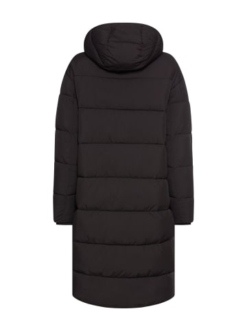 Camel Active Steppmantel mit verstellbarem Saum und fester Kapuze in Schwarz