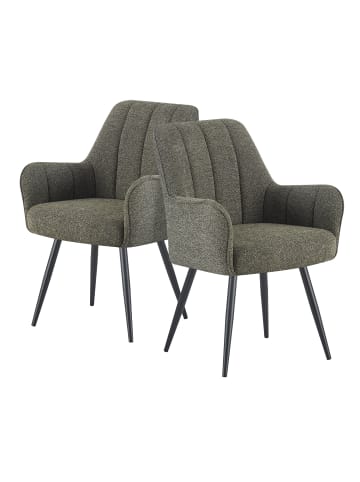 DUBI Möbel 2er-Set: Drehstuhl THOMAS-BELA in Grün - (B)58 x (H)87 x  (T)62 cm