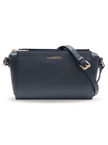 Lazarotti Bologna Leather Umhängetasche Leder 20 cm in navy