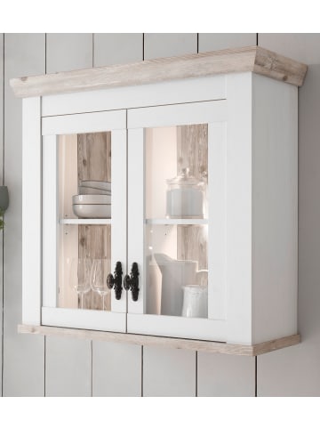 Furn.Design Hängeschrank weiß Pinie Landhaus, Küchenschrank hängend 92 x 85 cm, Soft-Close