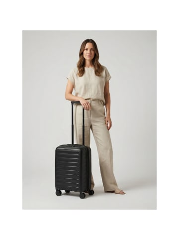 D&N Toronto 4 Rollen Kabinentrolley S 54 cm mit Dehnfalte black