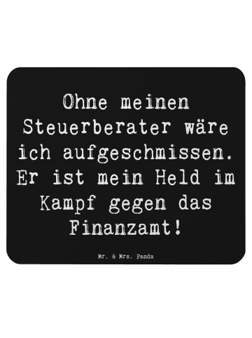 Mr. & Mrs. Panda Mauspad Spruch Steuerberater Held mit Spruch in Schwarz