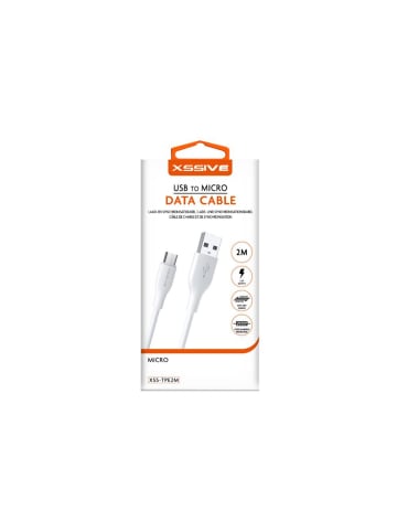 COFI 1453 2.4A 3 Meter Datenkabel USB zu Micro-USB Schnell-Ladekabel in Weiß