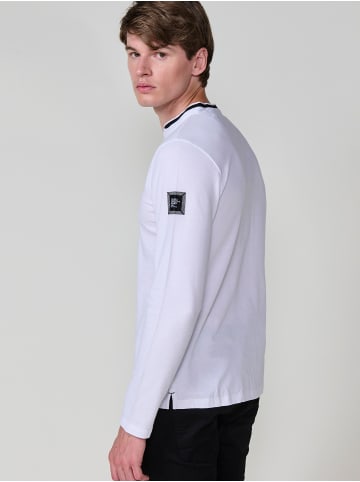 KOROSHI LangÃ¤rmliges poloshirt in weiß