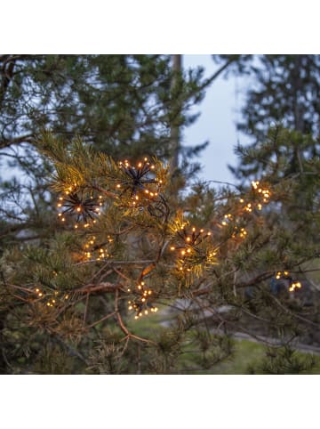 STAR Trading LED Lichterkette mit 10 Feuerwerk Büscheln für Außen L: 4m in schwarz