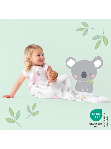 Schlummersack Musselin Babyschlafsack, 0.5 TOG in Rosa-Weiß