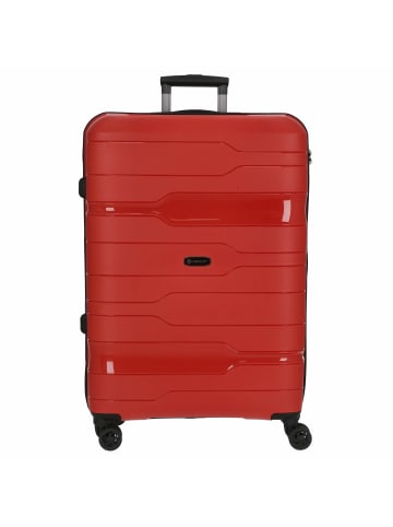 Check.In Memphis - 4-Rollen-Trolley 76 cm (blau) in rot