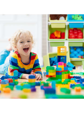 relaxdays Kinderregal Lagerfeuer in Bunt - (B)65 x (H)67 x (T)31,5 cm