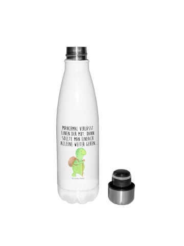 Mr. & Mrs. Panda Thermosflasche Schildkröte Wanderer mit Spruch in Weiß