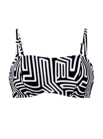 ROSA FAIA Bikini-Top Shining Lines in Schwarz