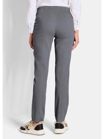 GOLDNER Röhrenhose Jerseyhose mit Schlupfbund in grau