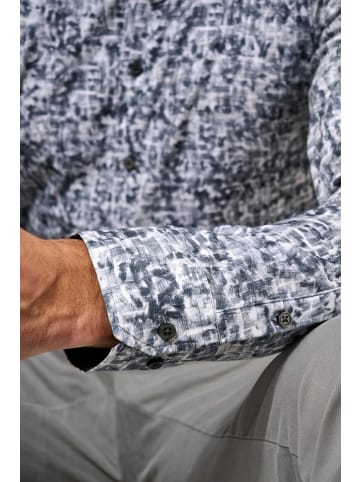 Wappen Langarm FreizeitHemd für Herren in grau