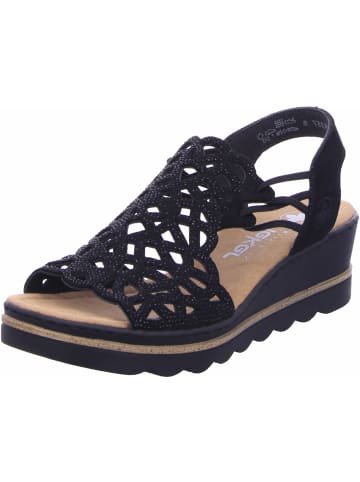rieker Keilsandalette in schwarz
