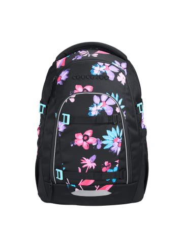 Coocazoo Schulrucksack-Set MATE "Floral Artnight" 3-tlg. in Schwarz