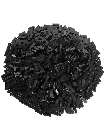 LEGO 1x4 Bausteine Schwarz 3010 100x Teile - ab 3 Jahren in black