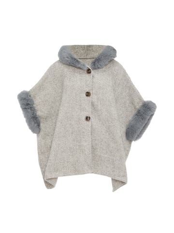 Usha Women Poncho in Wollweiss