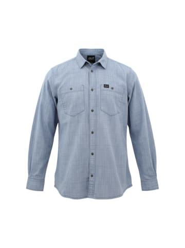 Jack Wolfskin Langarmshirt Emerald Lake Herren Hemd Roll Up Shirt in Blau
