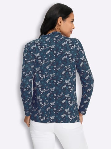 Sieh an! Stehkragen-Shirt in topas-champagner-bedruckt