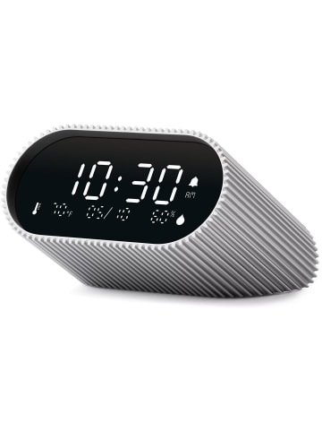 Lexon Digitalwecker Ray Clock Alufarben Schwarz / Anthrazit