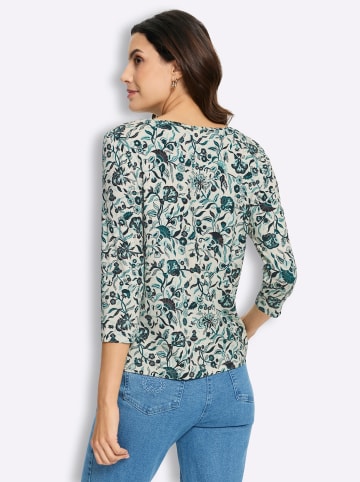 WITT WEIDEN 3/4-Arm-Shirt in champagner-petrol-bedruckt