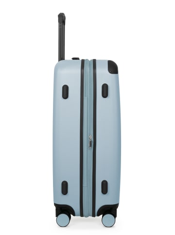 Hauptstadtkoffer Spree - Mittelgroßer Hartschalenkoffer Trolley TSA, 65cm, 4 Rollen, 74 L in Pool blau