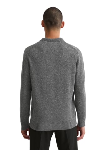 Marc O'Polo Pullover im Polo-Stil regular in Graphic Grey Melange