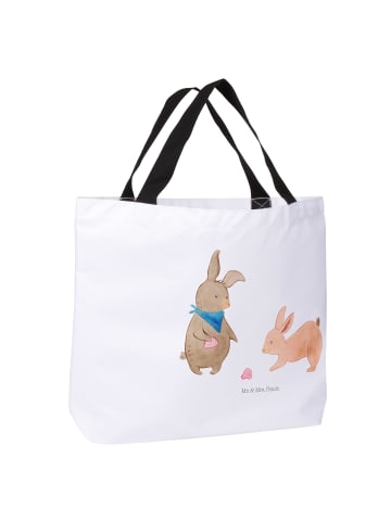 Mr. & Mrs. Panda Tote Bag Hasen Muschel ohne Spruch in Weiß