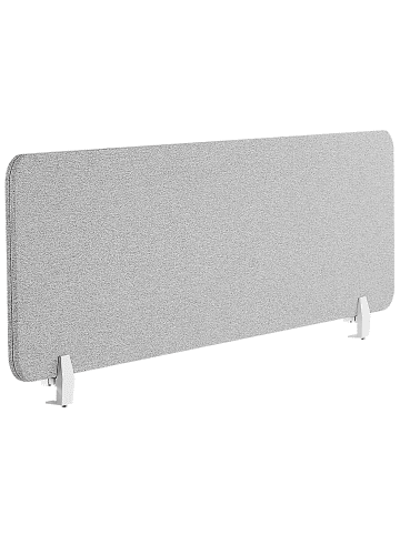 Beliani Schreibtischtrennwand WALLY in Grau - (W) 130 x (H) 40 x (L) 2 cm