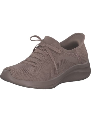 Skechers Slip-On-Sneaker in dark taupe knit trim