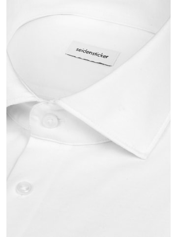 Seidensticker Jerseyhemd Slim in Weiß