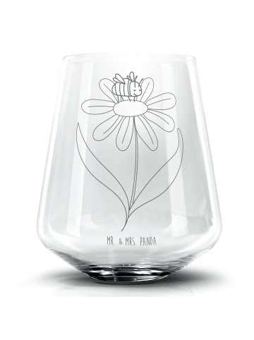 Mr. & Mrs. Panda Cocktail Glas Hummel Blume ohne Spruch in Transparent