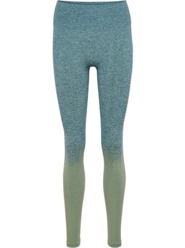 Hummel Sportleggings "Yoga Seamless Gradient Hw Tights" in Grün