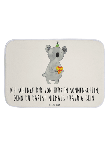 Mr. & Mrs. Panda Badteppich Koala Geschenk mit Spruch in Weiß