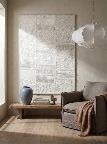 KADIMA DESIGN Teppich Kurzflor Strapazierfähig CARVE Geometrisch Wohnzimmer Modern in Natur