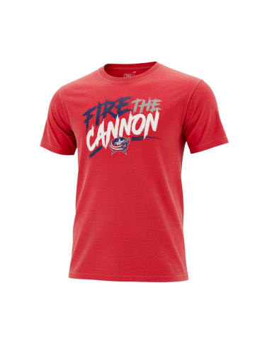 FANATICS Shirt NHL Columbus Blue Jackets Fire Cannon in Rot