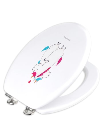 Mr. & Mrs. Panda WC Sitz Einhorn Mitteilung ohne Spruch in Weiß