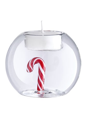 Butlers Teelichthalter MERRY&BRIGHT Candy Cane in Durchscheinend
