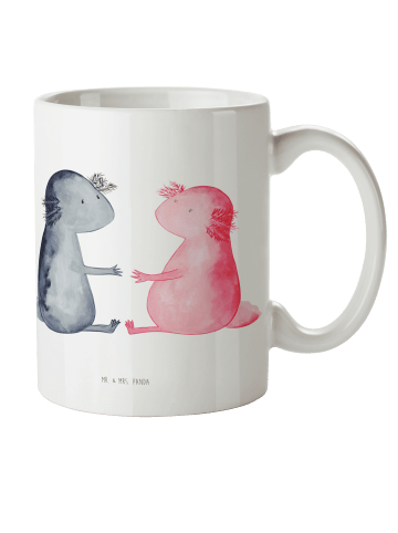 Mr. & Mrs. Panda Kindertasse Axolotl Liebe ohne Spruch in Weiß