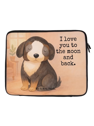 Mr. & Mrs. Panda Notebook Tasche Hund Entspannen Design mit Spruch in Weiß