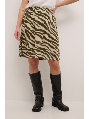 Kaffe Rock KAmarita Regular fit in Sand/Green Animal Print