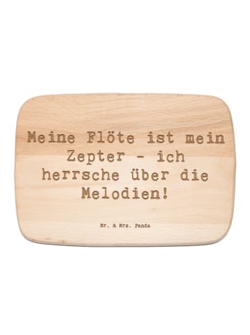 Mr. & Mrs. Panda Holz Brotzeitbrett Spruch Flötenzauber mit Spruch in Transparent
