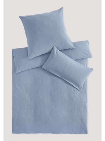 Hessnatur Musselin Bettwäsche-Set in graublau