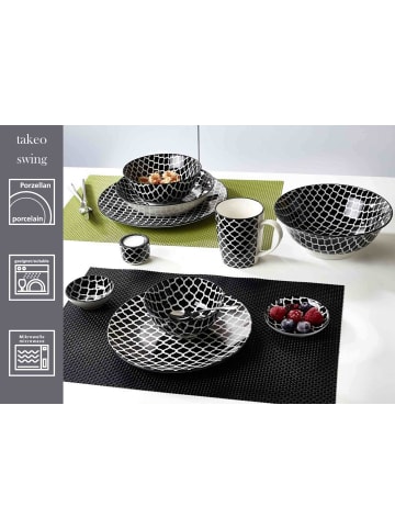 Ritzenhoff & Breker 12er Set Dipschalen Takeo Swing ø 10 cm in schwarz-weiß