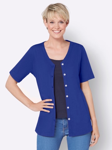Sieh an! Shirtjacke in royalblau