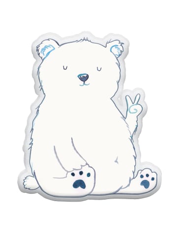 Mr. & Mrs. Panda Dekokissen Eisbär Faul ohne Spruch in Weiß