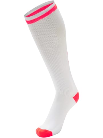 Hummel Hohe Innensocken Elite Indoor Sock High in WHITE/DIVA PINK