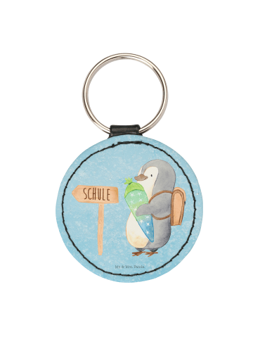Mr. & Mrs. Panda Schlüsselanhänger Pinguin Schultüte ohne Spruch in Eisblau