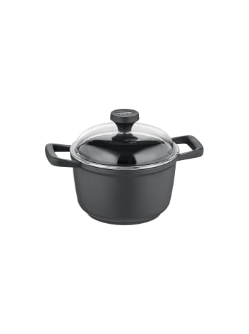 Berndes Kochtopf mit Glasdeckel aus Aluminium - Edition 100 in schwarz