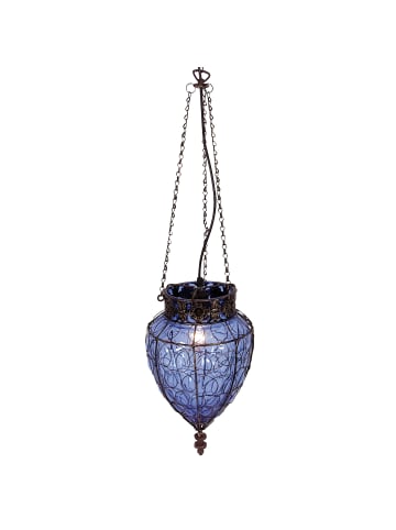 näve Pendelleuchte "Orient" in blau - (L)25 cm x (B)25 cm x (H)150 cm